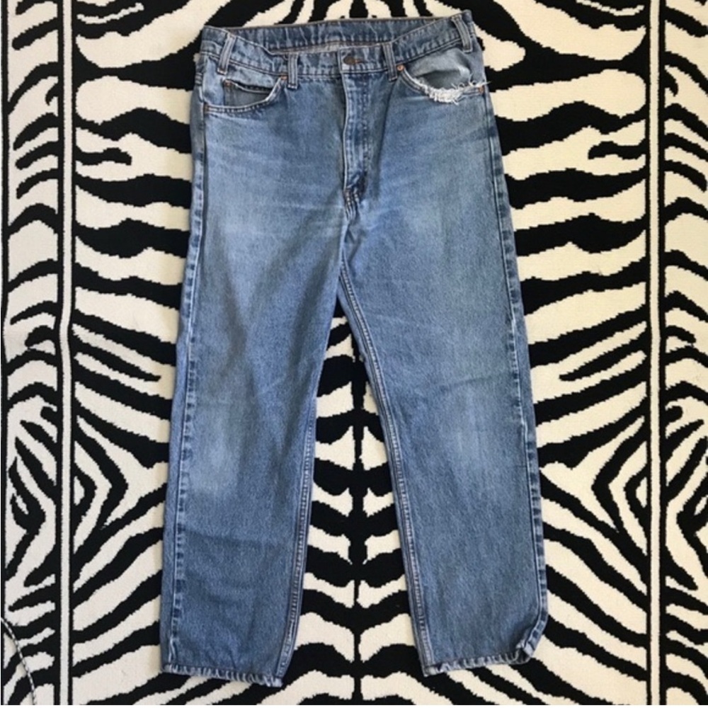 Levi’s Vintage 505 Orange Tab Distressed Denim Jeans